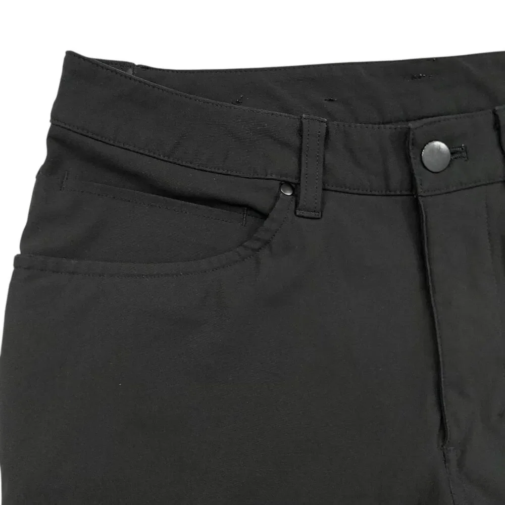 Lululemon ABC Slim-Fit Warpstreme Pants Mens 30x31 Black 5-Pocket Travel Golf